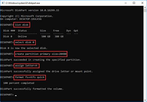 Hard Disk Partition Command Prompt