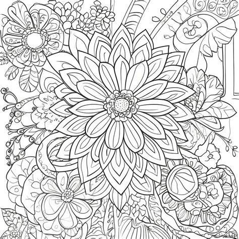 Hard Flower Fire Coloring Pages