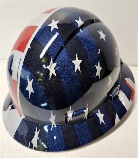 Hard Hat With American Flag