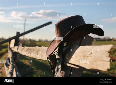 Hard Hats On Fence Posts