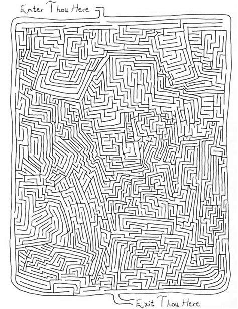 Hard Maze Puzzle Printable