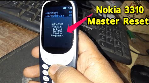 hard reset nokia 3310 security code