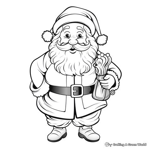 Hard Santa Coloring Pages