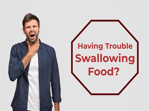 hard time swallowing food gets stuck
