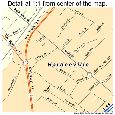hardeeville sc on map