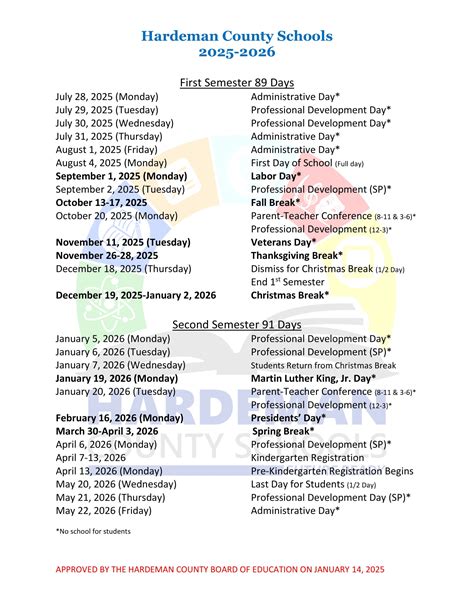 Hardeman County Schools Calendar