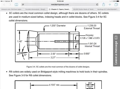 Hardinge 5C Collet Drawing