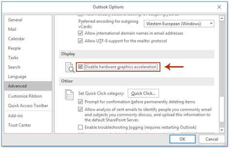 Hardware Acceleration In Outlook