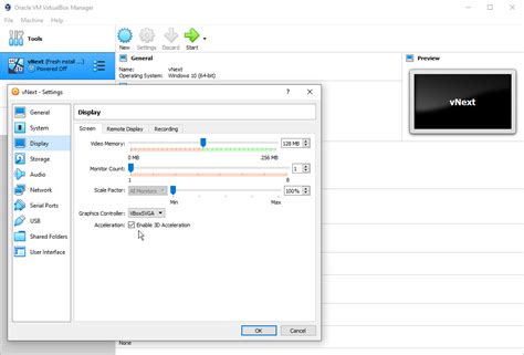Hardware Acceleration Virtualbox