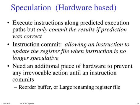 Hardware Based Speculation In Computer Architecture