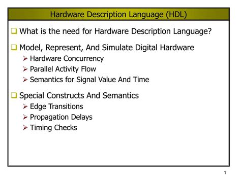 Hardware Description Language Course
