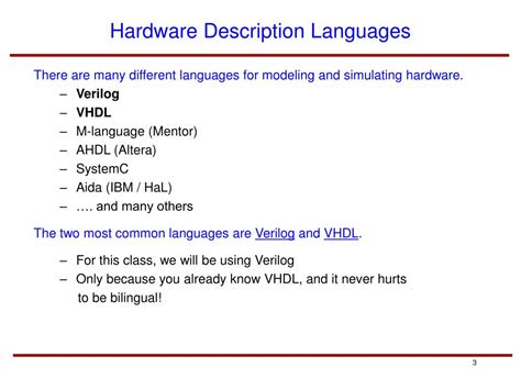 Hardware Description Language Tutorial