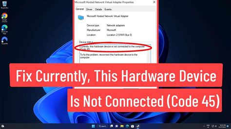 Hardware Device Not Connected To Computer