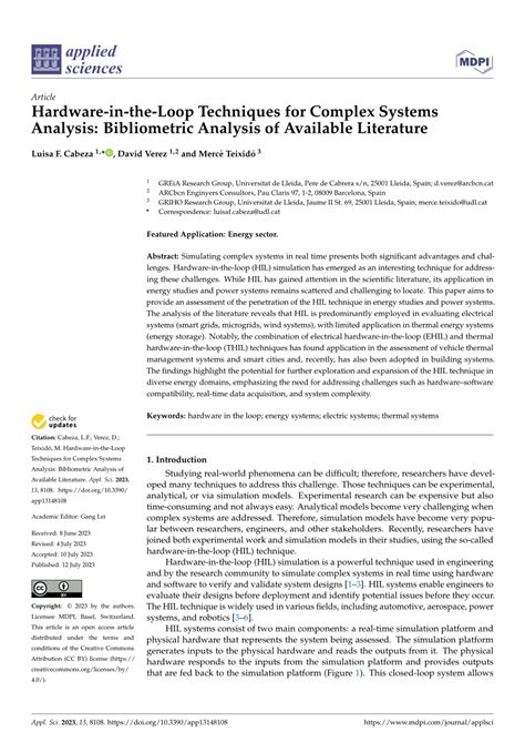 Hardware In The Loop Literature