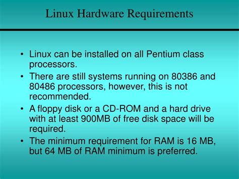 Hardware Requirements In Linux