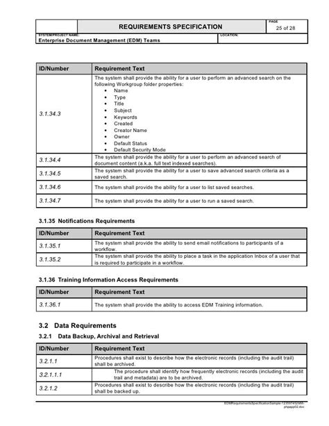 hardware requirements specification example pdf