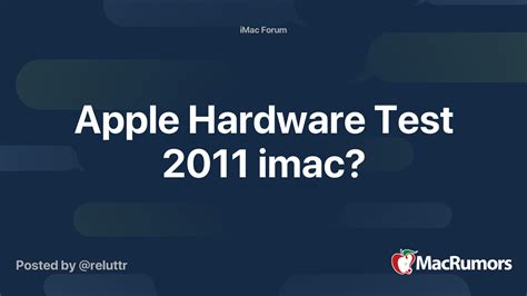 Hardware Test Imac 2011