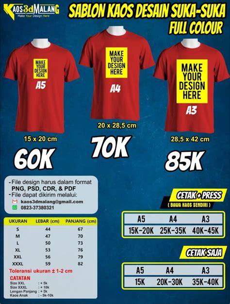 Harga Rekomendasi Sablon Kaos Bola