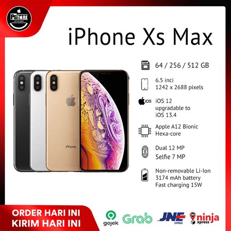 Harga HP Iphone XS Max 256GB Bekas Rp 9,65 Juta Lengkap Icloud Aman