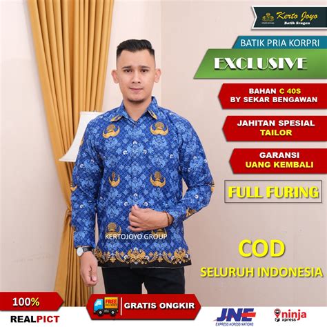 Jual Seragam Guru Batik Korpri WanitaBaju Dinas Pns Guru korpi Panjang