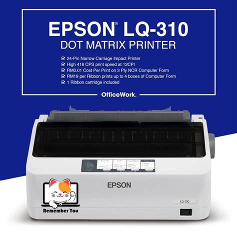 PRINTER EPSON LQ310, HARGA, JUAL, SPESIFIKASI PRINTER MANGGA DUA