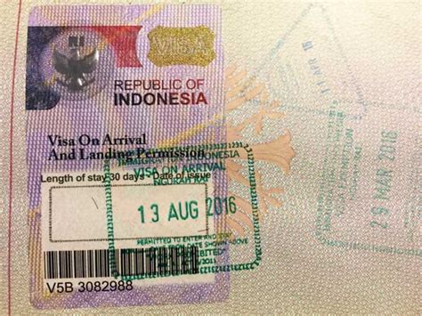 harga visa on arrival indonesia 2023