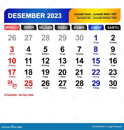 hari libur bulan desember 2023