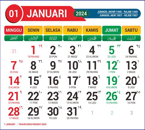 hari libur di bulan januari 2024