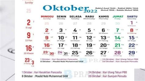 hari libur di bulan oktober