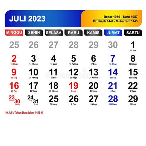 hari nasional dan internasional juli 2023