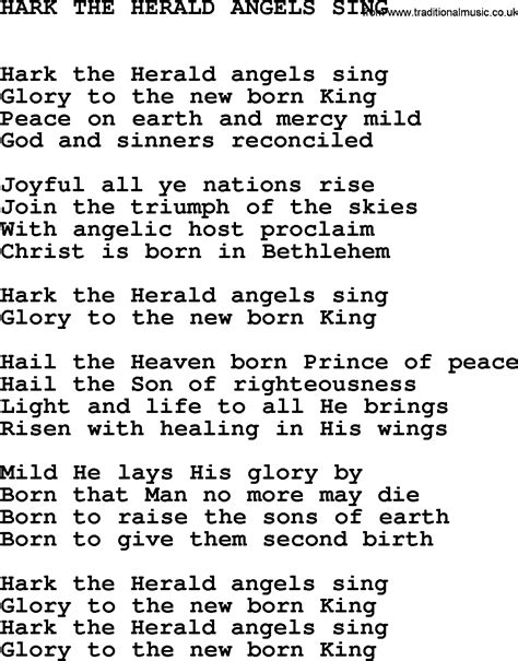 hark the herald song lyrics