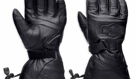 Purchase Harley Davidson Gauntlet Style Black Leather Gloves Gore-tex