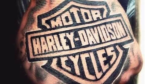 Harley Davidson Tattoo On Hand
