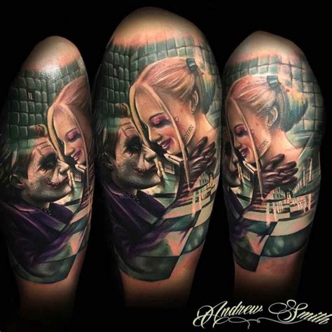 harley quinn and the joker couples tattoo