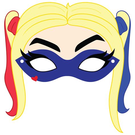 Harley Quinn Printable Mask Pattern