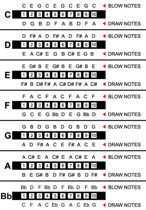 Harmonica Letter Notes