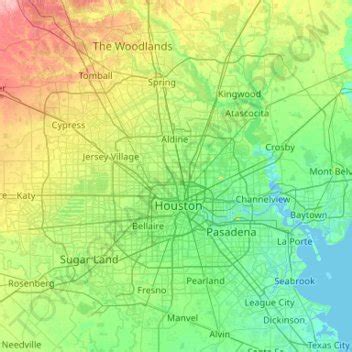 33 Harris County Topographic Map Maps Database Source