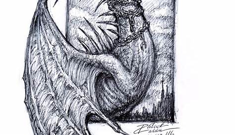 Dragon Drawing, Pencil, Sketch, Colorful, Realistic Art Images
