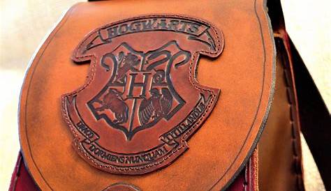 Harry Potter Backpack - Hogwarts Crest Striped Knapsack Bag