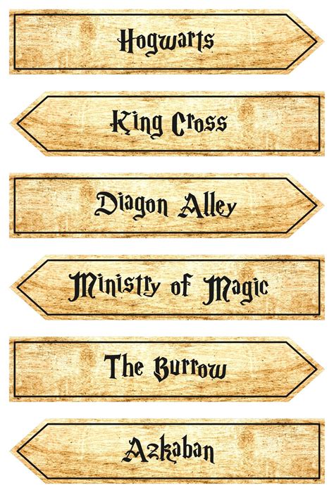 Harry Potter Arrows Printable