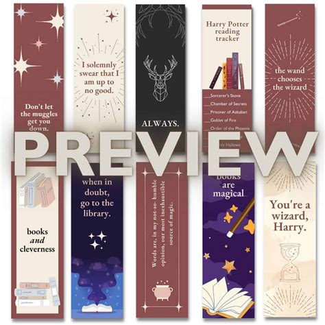Magically Mark Your Place with Harry Potter Bookmarks - Shop Now!
