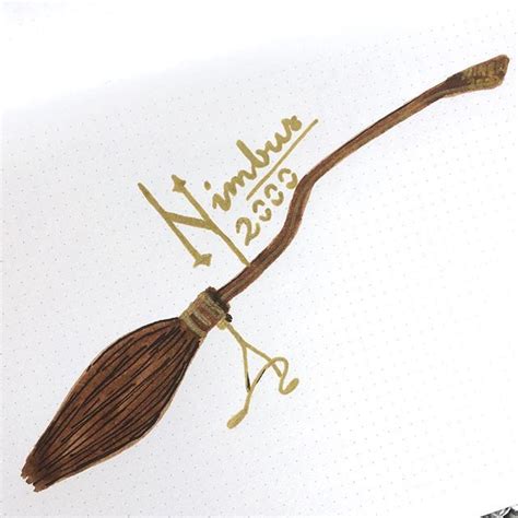 harry potter broomstick drawing