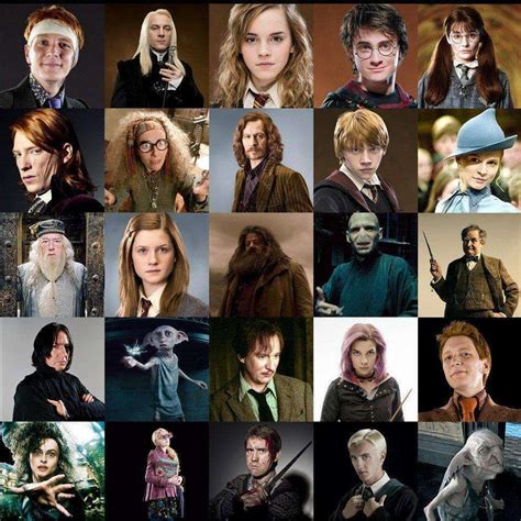 harry potter characters names in the movie