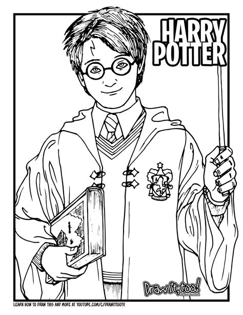 Harry Potter Coloring Sheets Printable Of