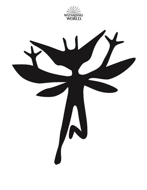 Harry Potter Cornish Pixie Silhouette Printable