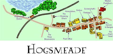 harry potter hogsmeade map