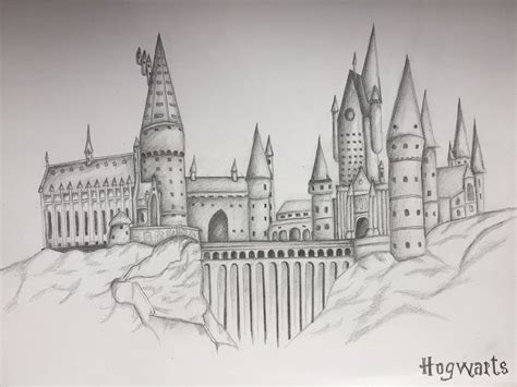 harry potter hogwarts drawing