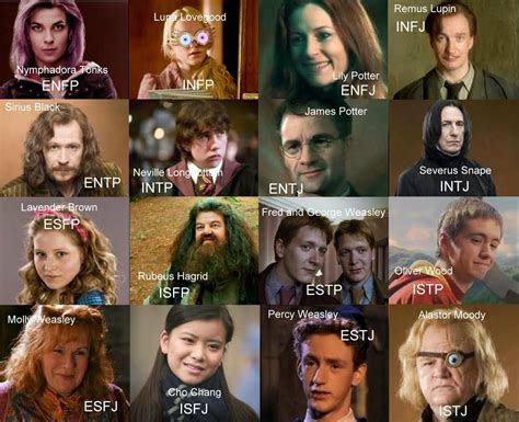 harry potter mbti types