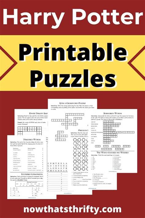 Harry Potter Printable Puzzles