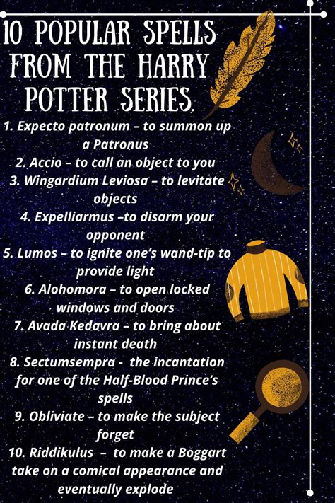 harry potter spells and meanings
